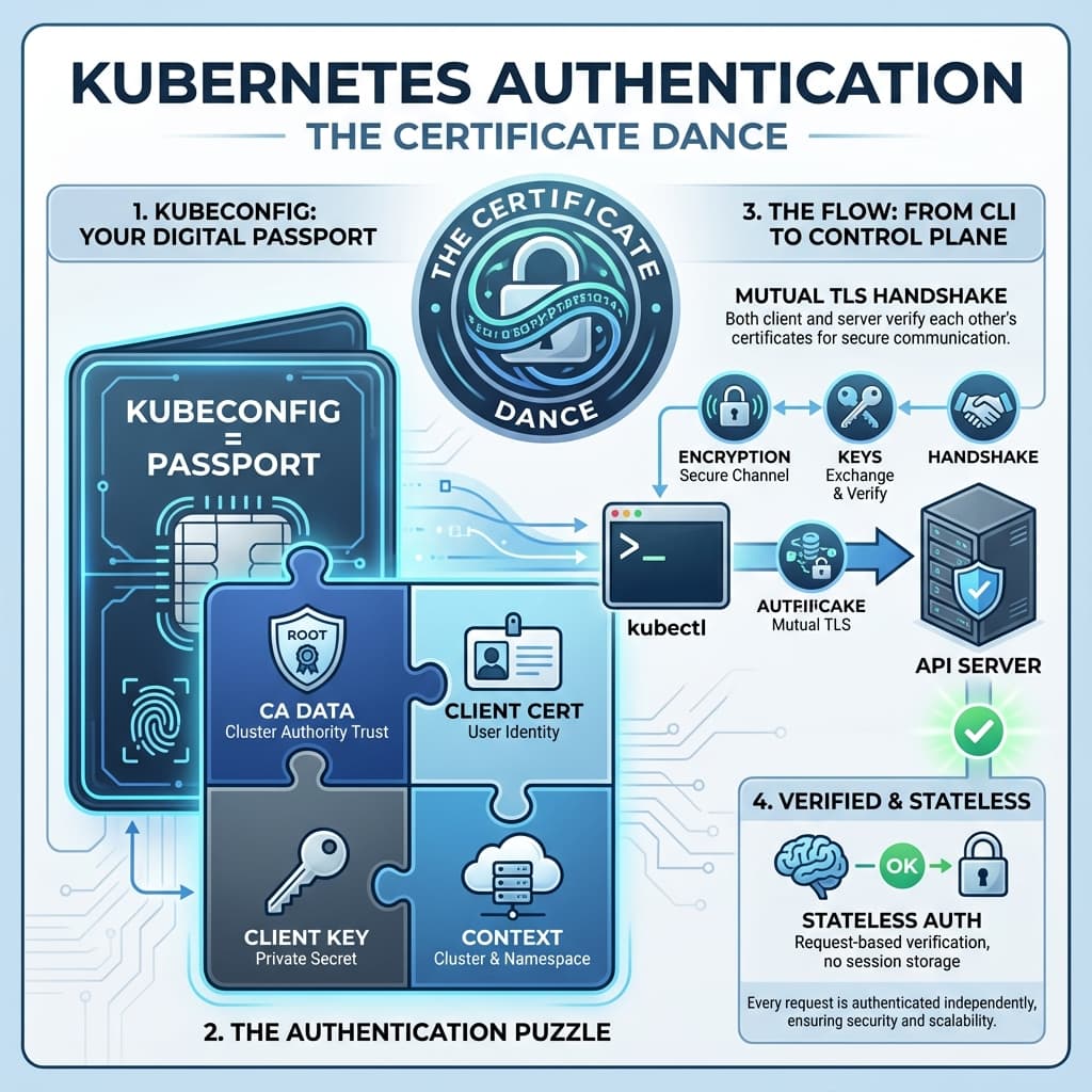Kubernetes Authentication Infographic