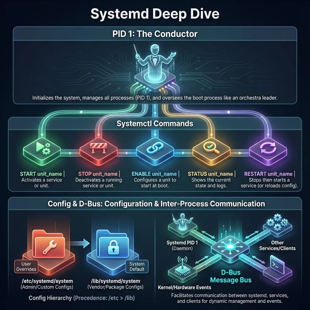 Systemd Architecture  Infographic